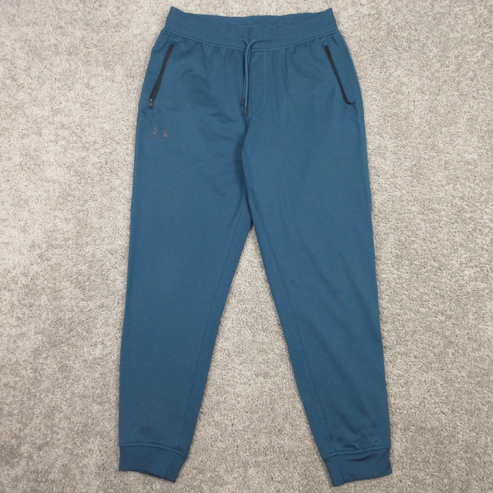 Under Armour Sweatpants Mens Large Blue Joggers Athletic Tapered Gym Activewear